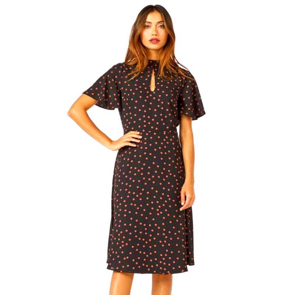 Polka Dot Black Dress NWT